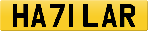 HA71 LAR private number plate